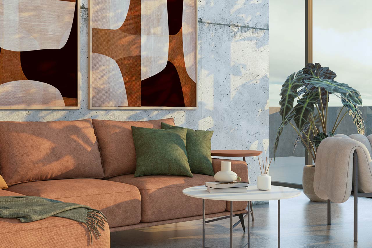 Large luxury modern bright interiors Living room